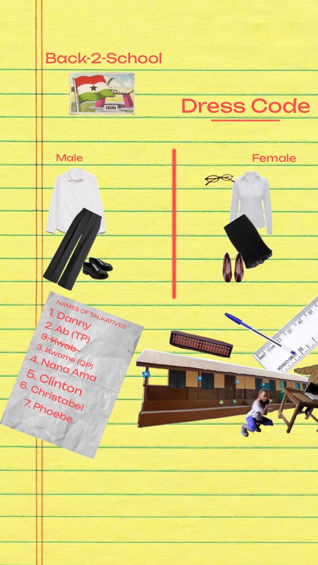 Back-2-School dress code: white shirt, black bottoms