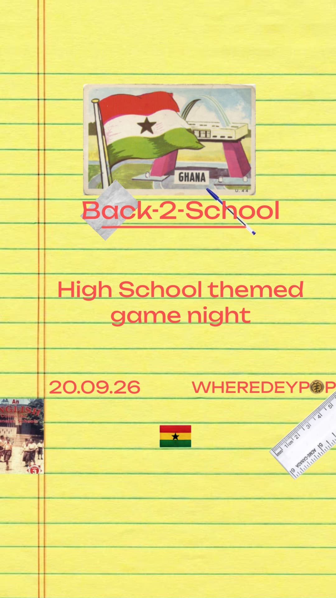 Back-2-School high school themed game night, 20.09.26